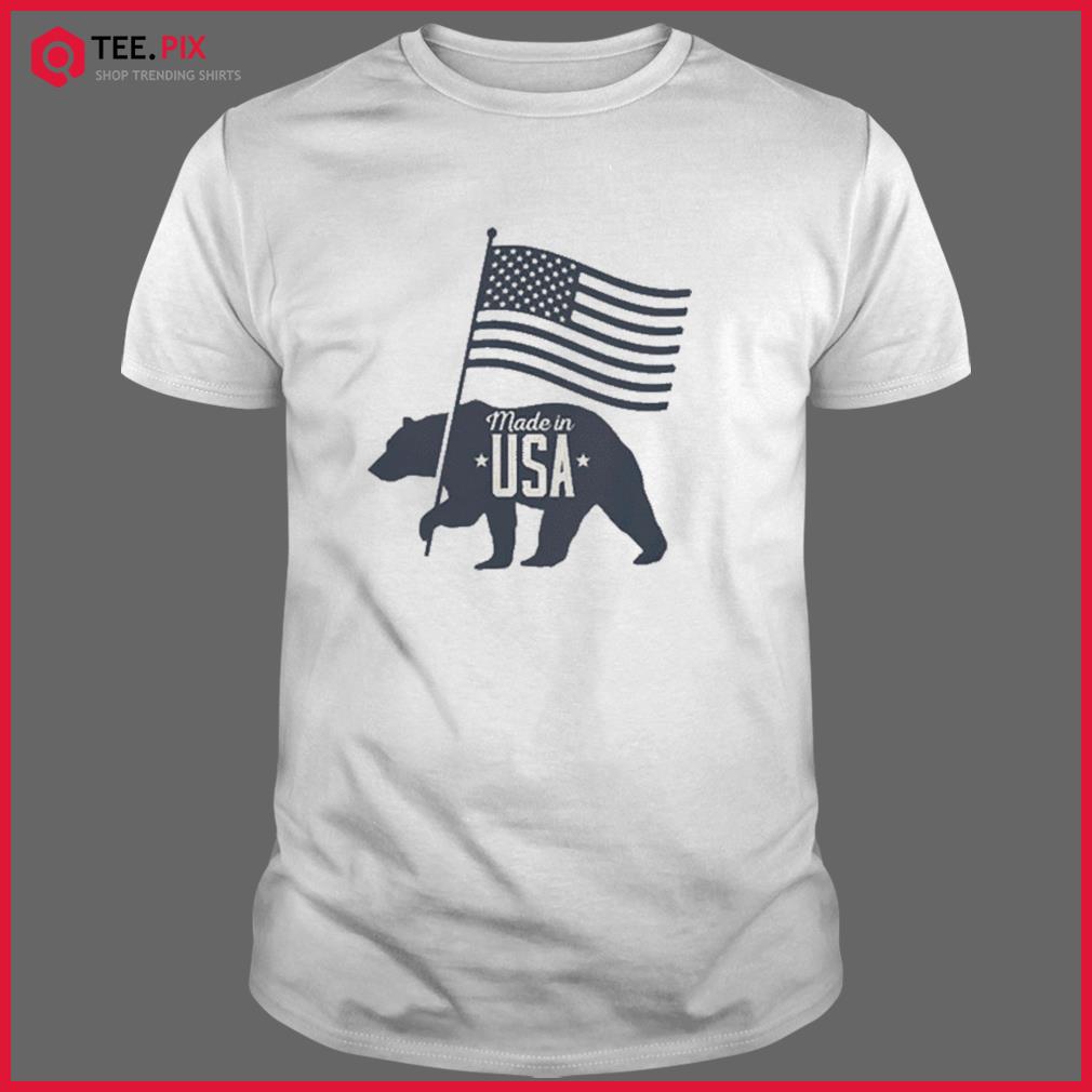 TeesPix - California Bear American Flag 4th of July Shirt