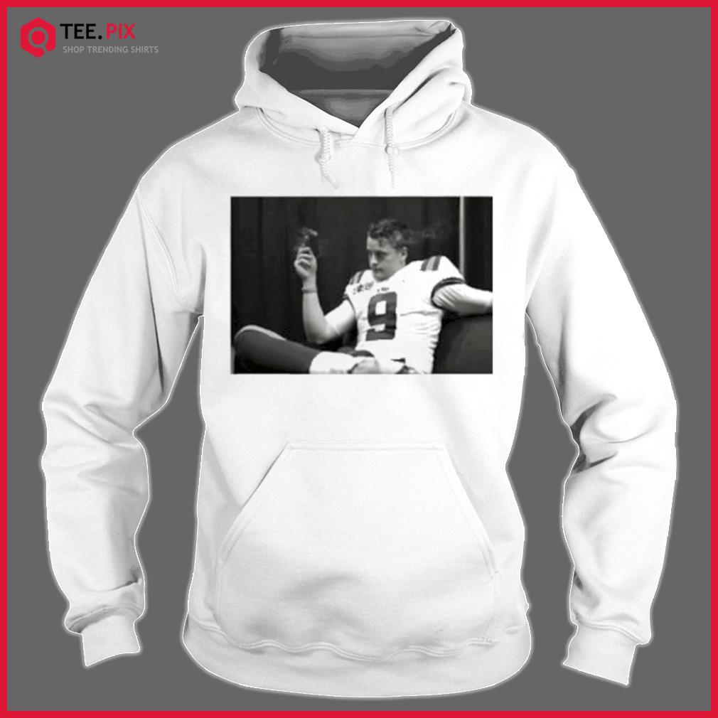 The Joe Burrow cigar Smoking shirt, hoodie, sweater, long sleeve