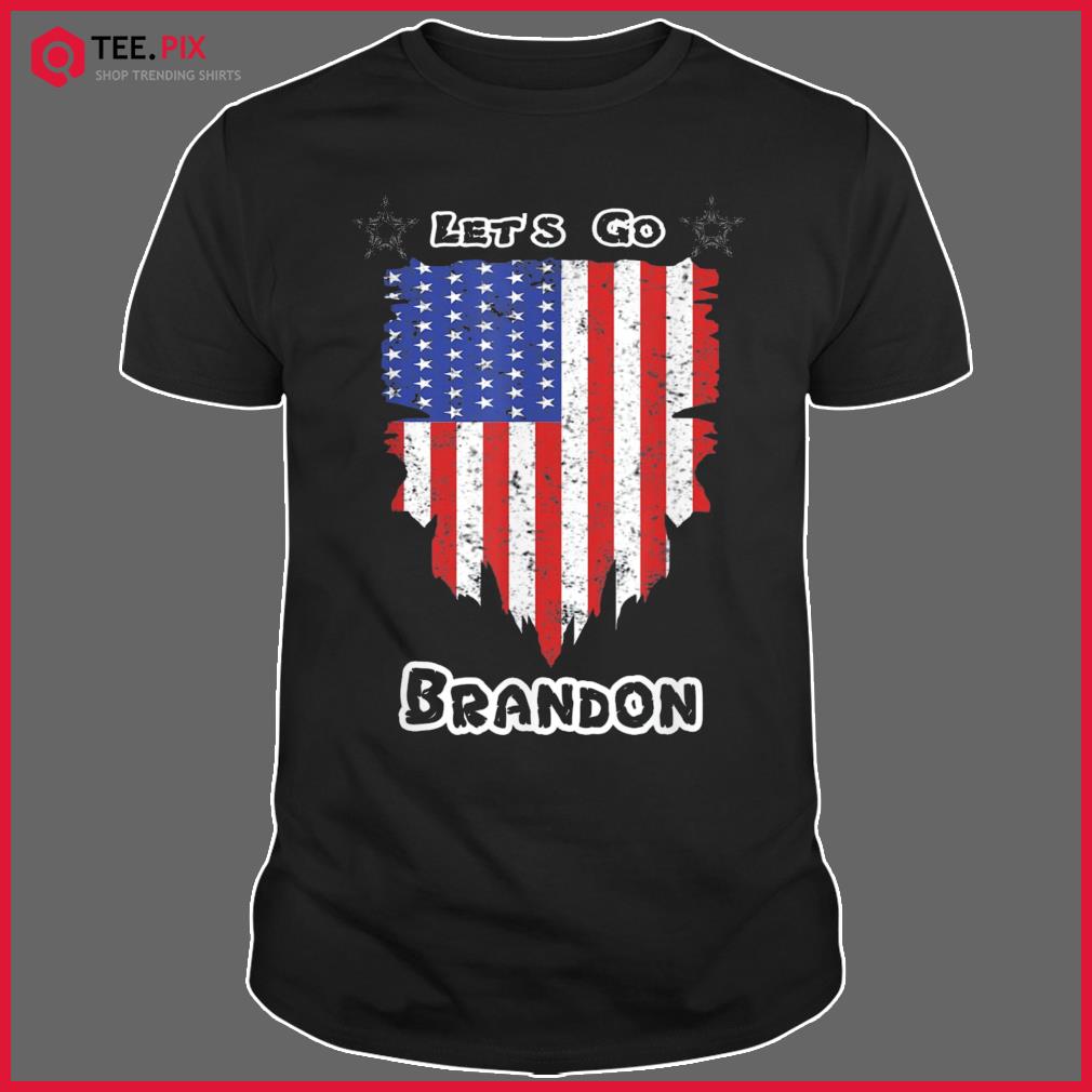 Let's Go Brandon USA Flag T-Shirt (White)