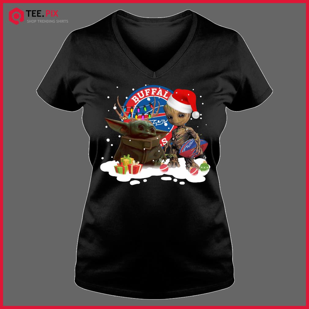 Baby Yoda and Santa Groot Buffalo Bills Christmas Light 2022 shirt, hoodie,  sweater, long sleeve and tank top