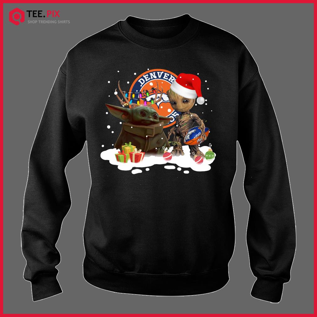 Santa Denver Broncos Logo Lights Christmas Shirt