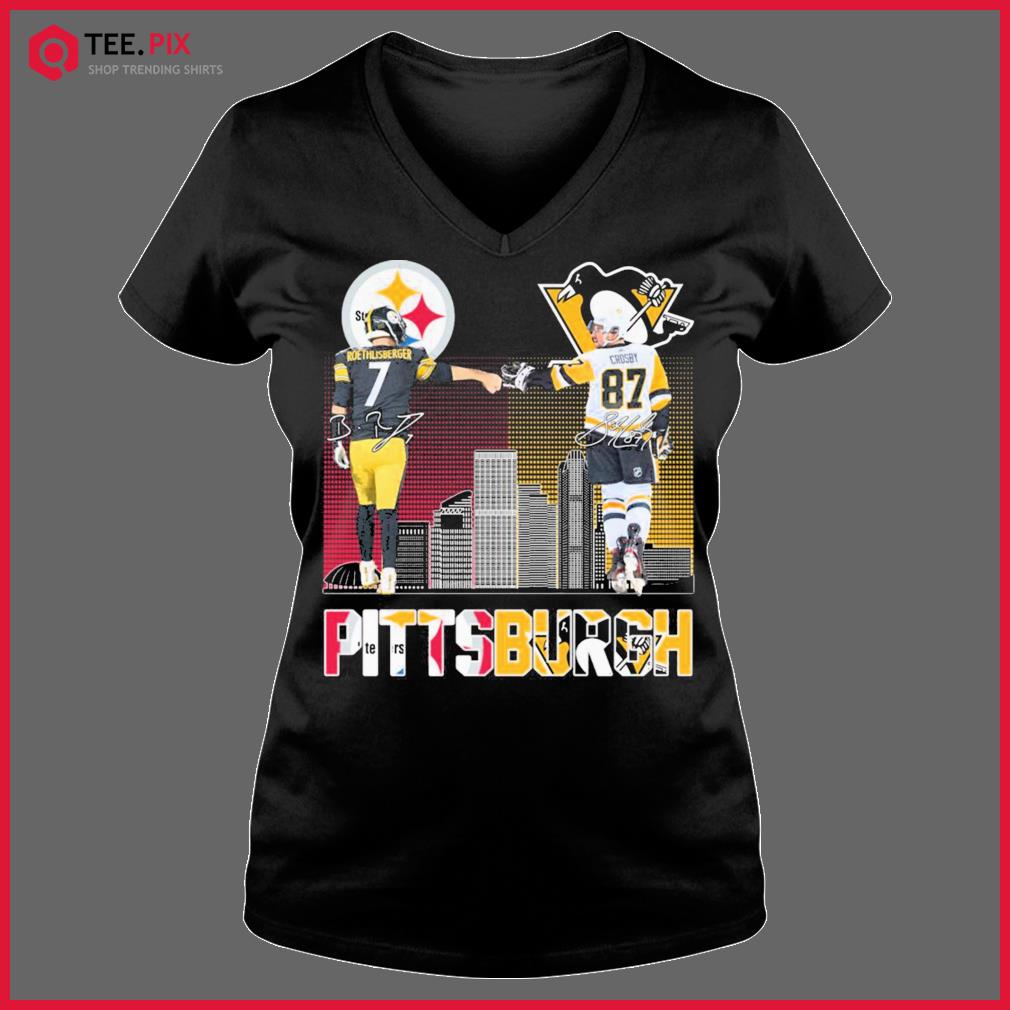 Ben Roethlisberger and Sidney Crosby Pittsburgh Sport Teams Signatures Shirt  - Teespix - Store Fashion LLC