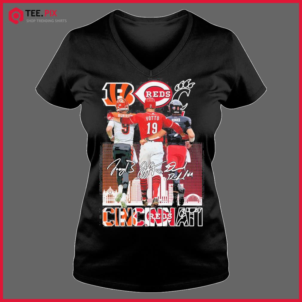 Cincinnati Joe Burrow Joey Votto And Desmond Ridder 2021 Signatures Shirt -  Teespix - Store Fashion LLC