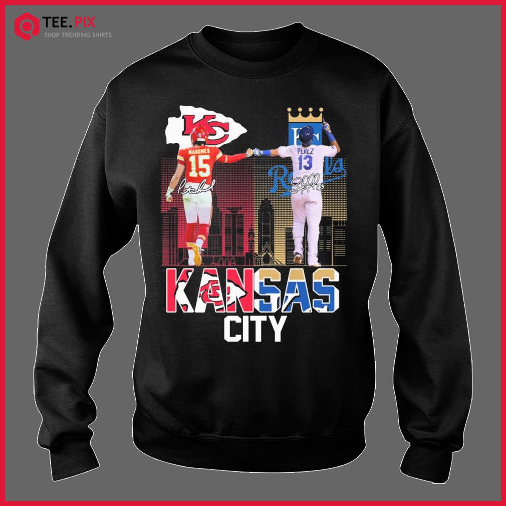 Patrick Mahomes And Royals Perez Kansas City Skyline Sport Teams Signatures  Shirt - Teespix - Store Fashion LLC