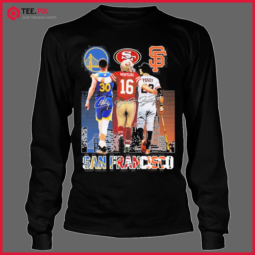 Joe Montana And Stephen Curry Greatest Of All Time signatures Shirt