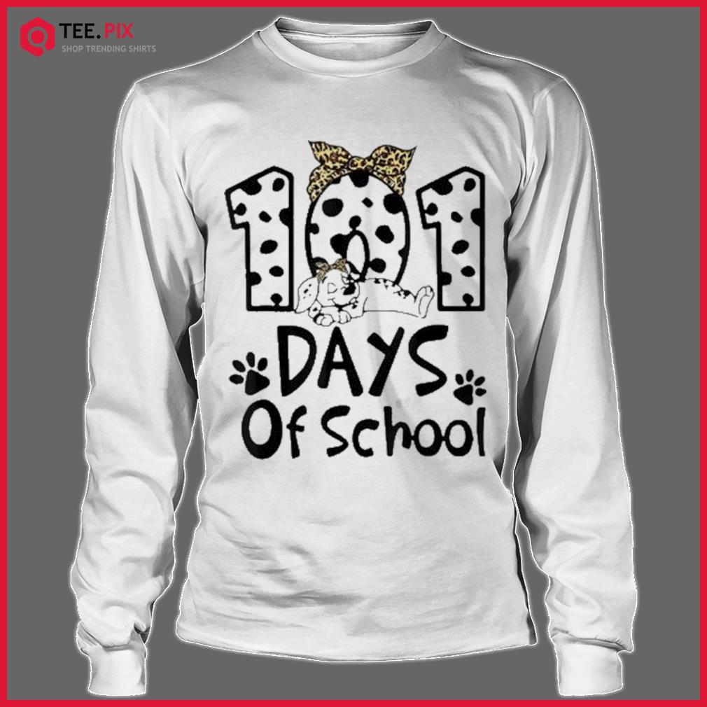 Teacher 101 Days of School Dalmation Puppy Tshirt