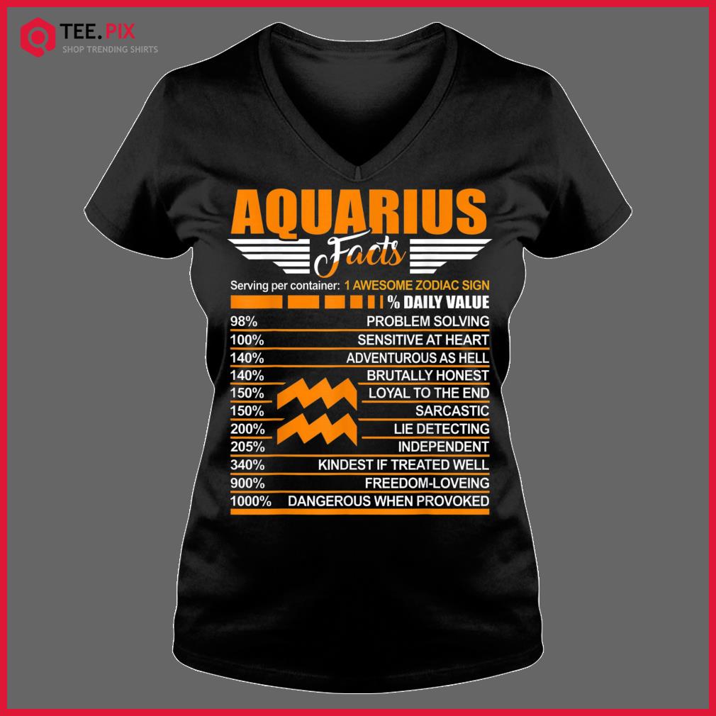 Aquarius Facts Zodiac January February Birthday Shirt Teespix