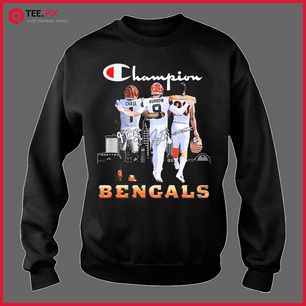 Champion Ja'marr Chase Joe Burrow And Joe Mixon Cincinnati Bengals  Signatures Shirt - Teespix - Store Fashion LLC