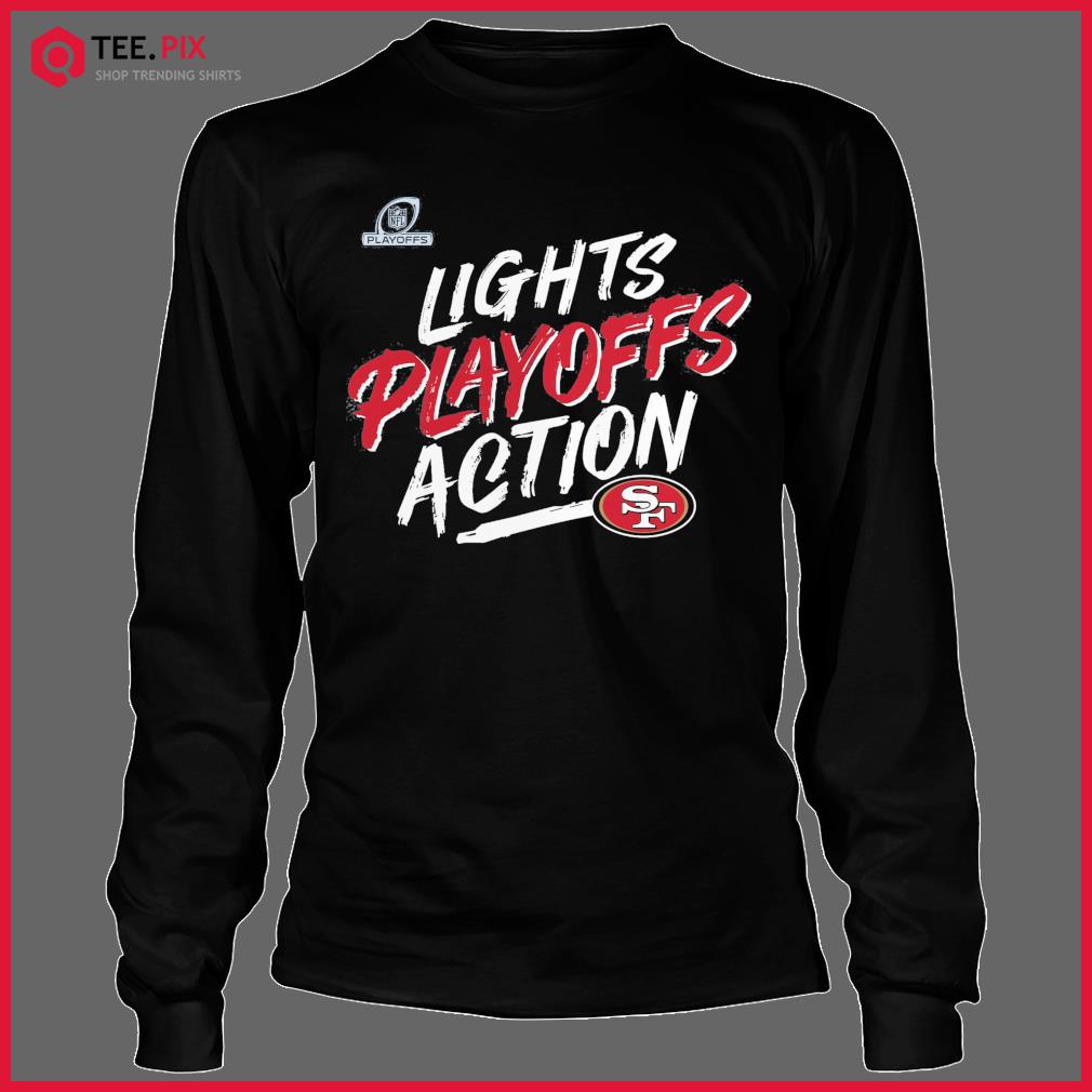 San Francisco 49ers 2021 NFL Playoffs Bound Lights Action T-Shirt