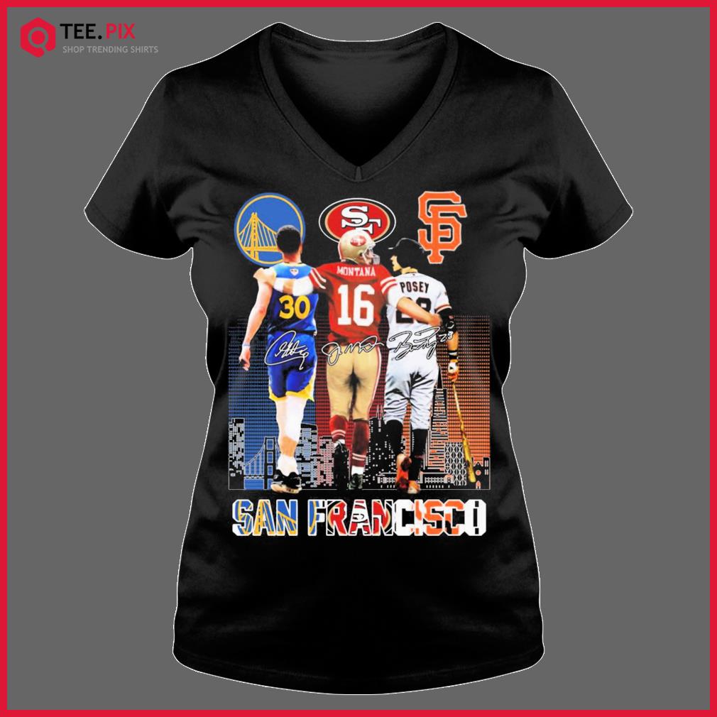 Womens This Guy Loves Buster Posey V-Neck T-Shirt