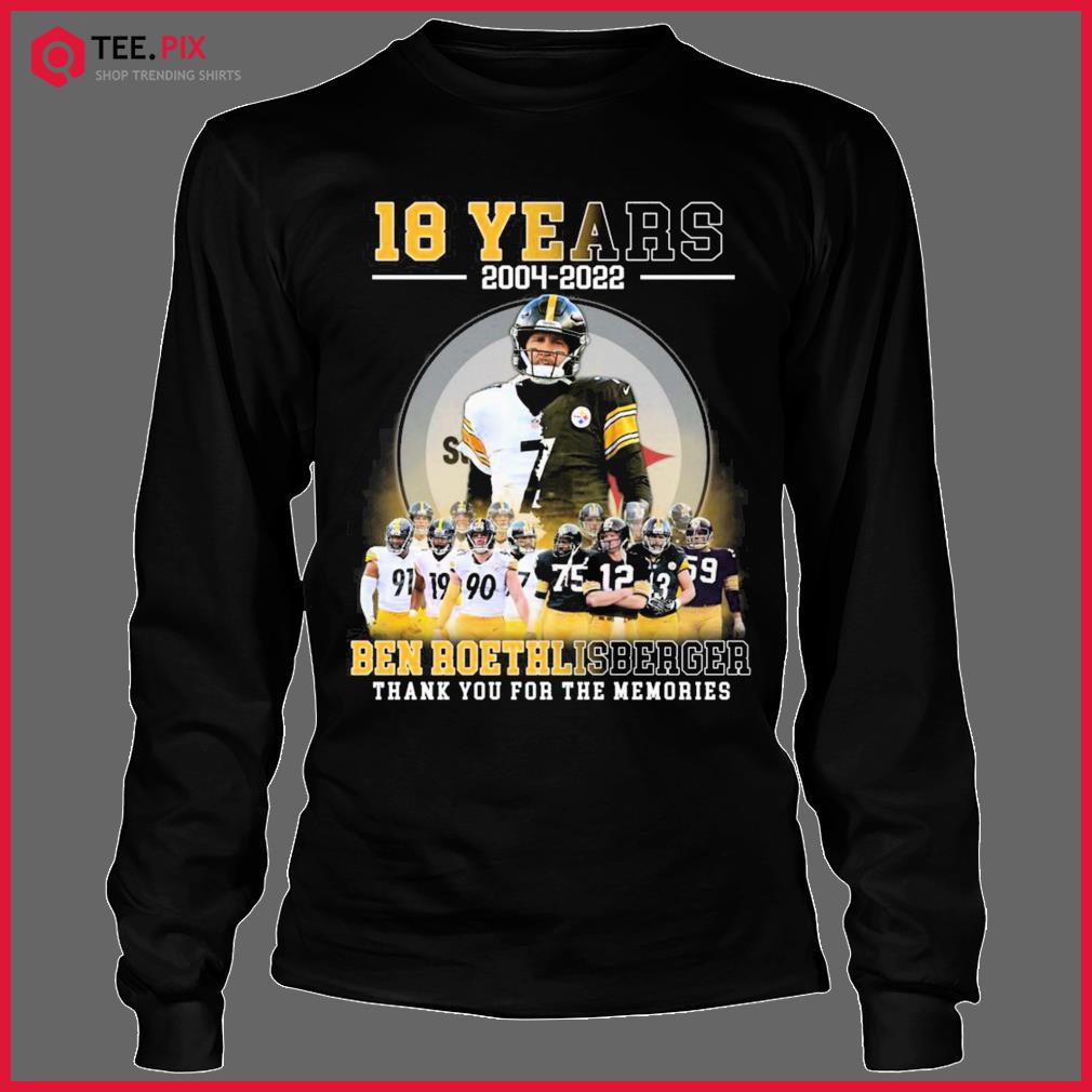 : Long Sleeve Black Ben Roethlisberger Thank You T-Shirt