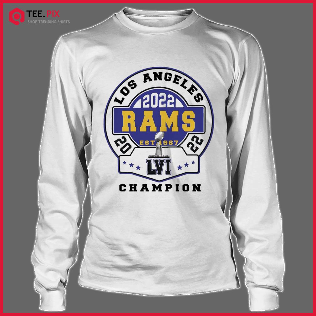 NFL Super Bowl LVI Champions Rams Men's Long Sleeve Pullover Hoodie