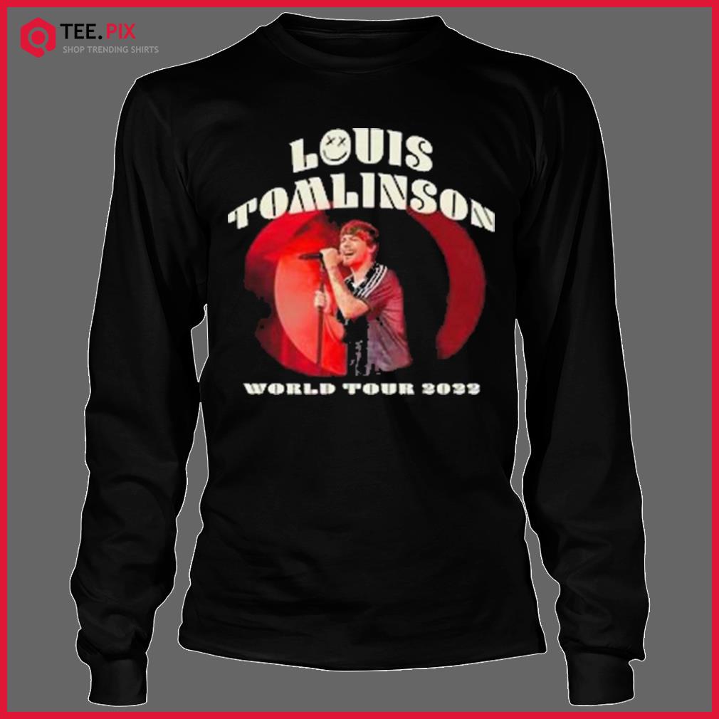 Vintage Louis Tomlinson Tour Tshirt, Louis Tomlinson Merch, One Direction Shirt, One Direction Gift, Shirt for Fan Loui Red XL Long Sleeve | Inora