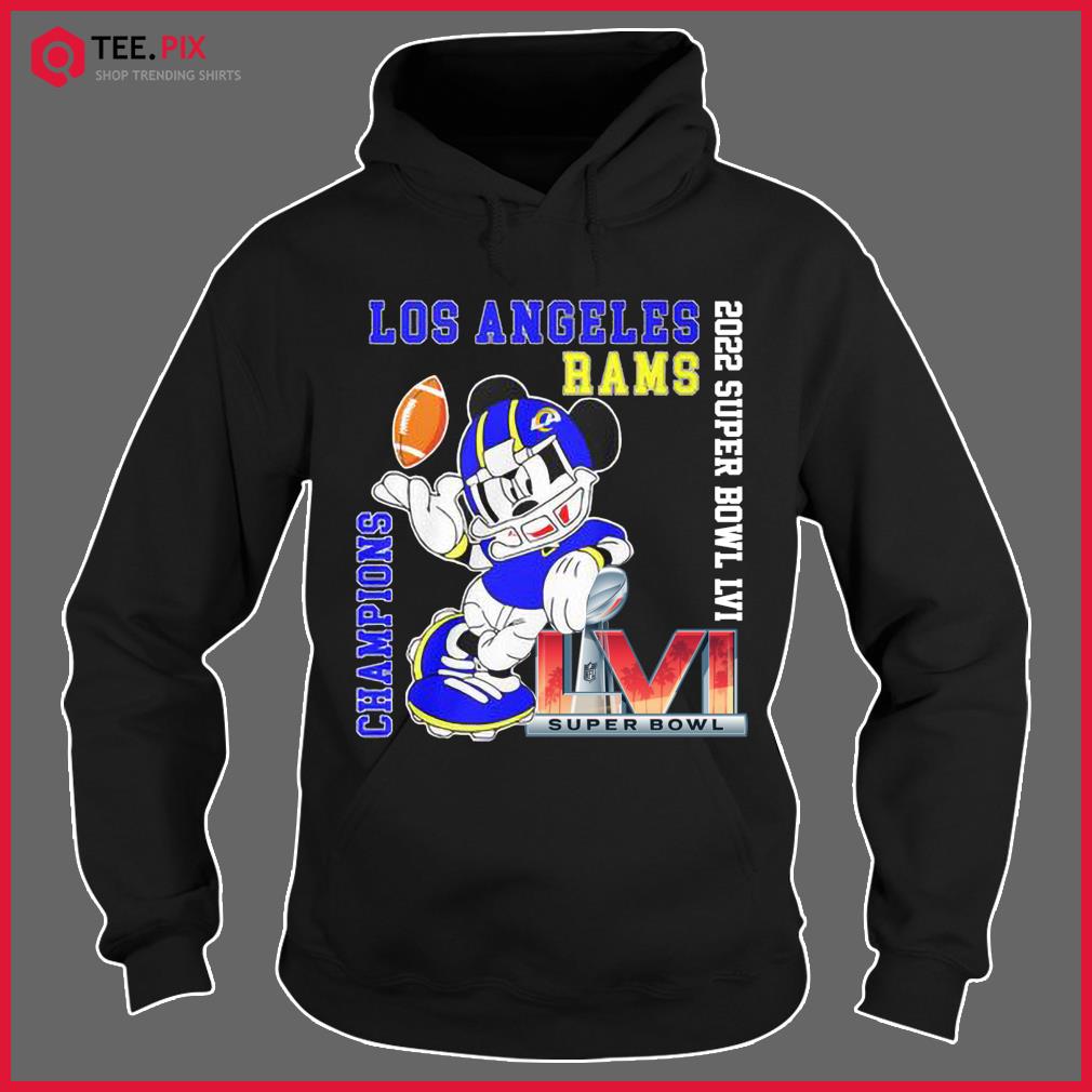 Mickey los angeles rams 2022 super bowl champions shirt, hoodie