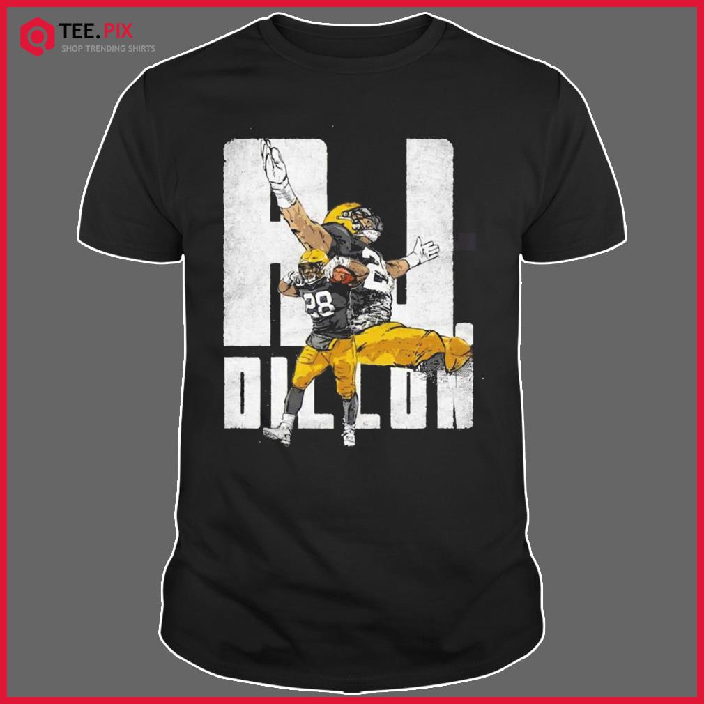 Nice A J Dillon 28 For Green Bay Packers Shirt - Teespix - Store