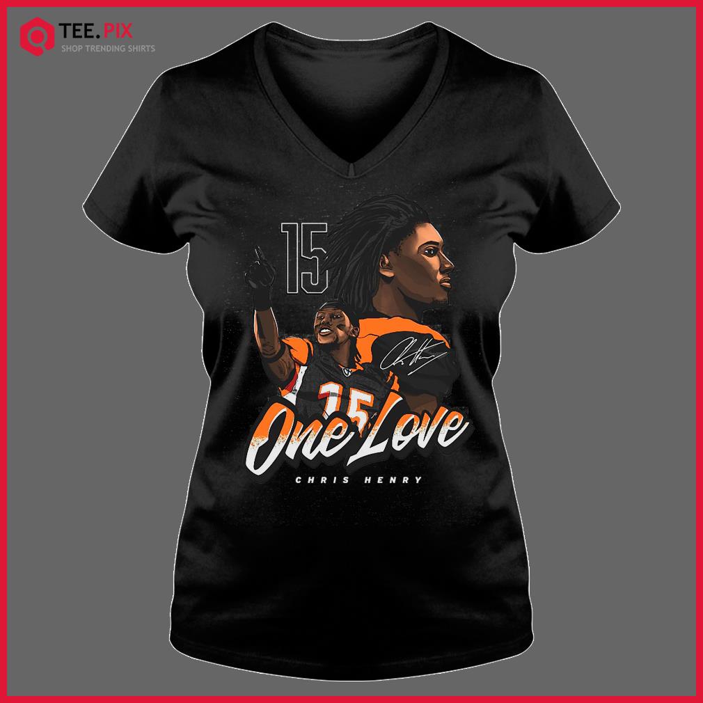 Chris Henry Cincinnati Bengals One Love Signatures Shirt - Teespix - Store  Fashion LLC