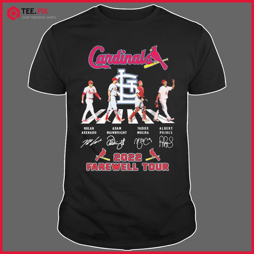 St. Louis Cardinals Nolan Arenado Adam Wainwright Yadier Molina And Albert  Pujols Abbey Road 202 Farewell Tour Signatures Shirt - Teespix - Store  Fashion LLC