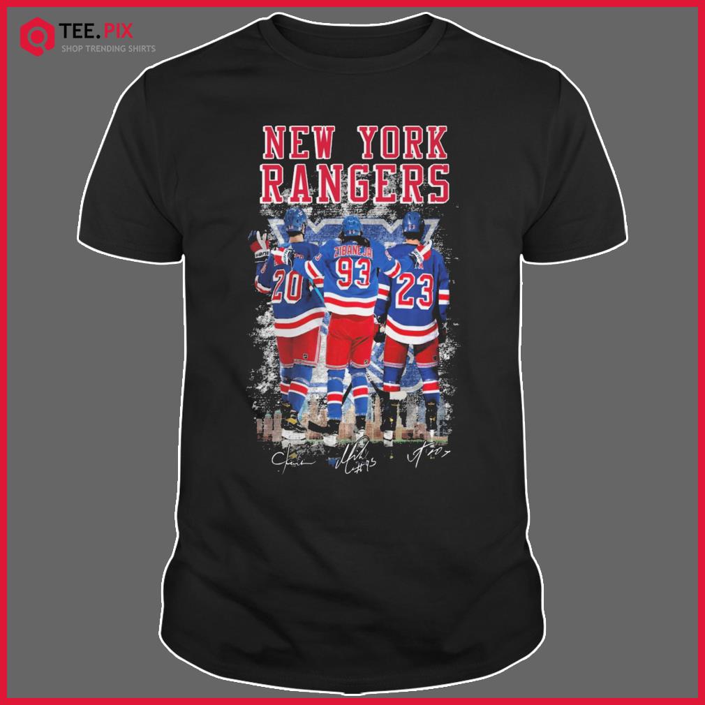 New York Rangers Chris Kreider Mika Zibanejad And Jeff Beukeboom Signatures  Shirt - Teespix - Store Fashion LLC