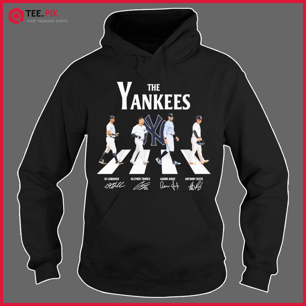 The New York Yankees Dj Lemahieu Gleyber Torres Aaron Judge And Anthony  Rizzo Abbey Road Signatures T-shirt, hoodie, sweater, long sleeve and tank  top