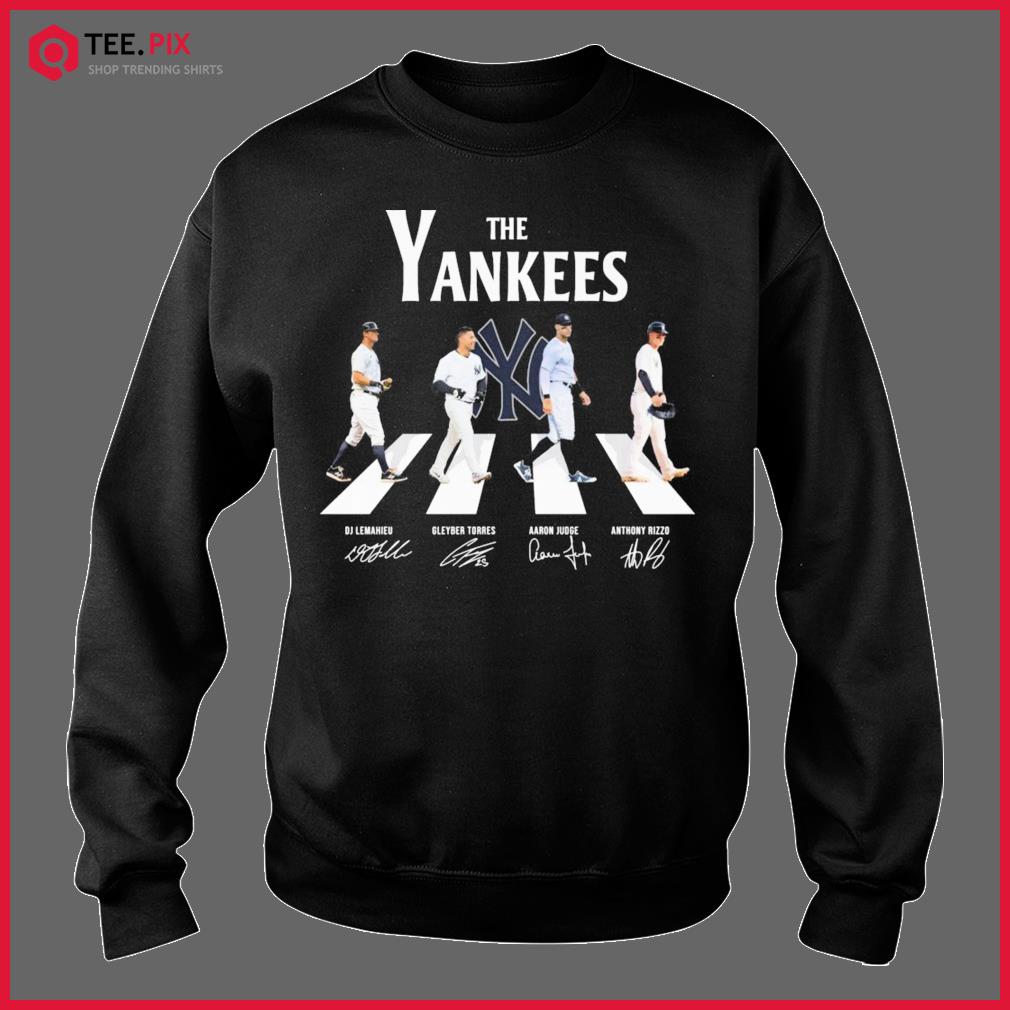 The Yankees Dj Lemahieu Gleyber Torres Aaron Judge And Anthony Rizzo Abbey  Road Signatures Shirt - Kingteeshop