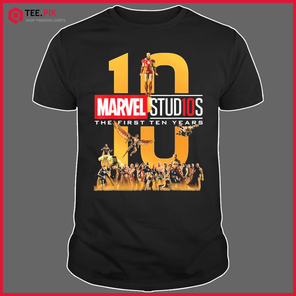 marvel studios the first ten years t shirt