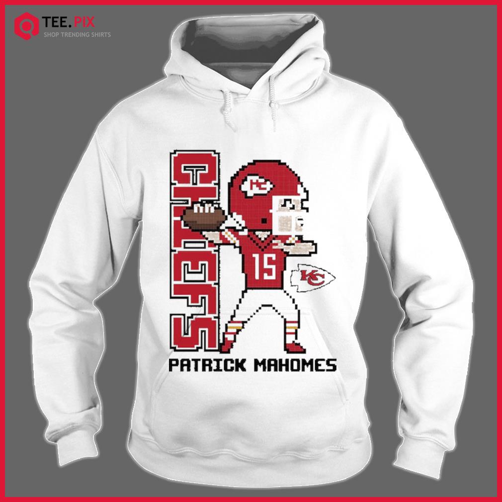 Patrick Mahomes KANSAS CITY CHIEFS APPAREL T SHIRT PIXEL ART 2 Kids T-Shirt  by Joe Hamilton - Pixels