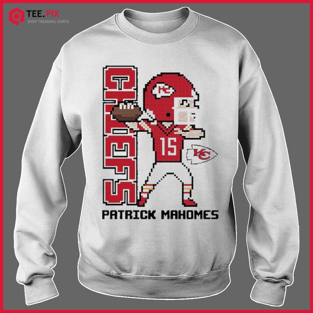 Youth Patrick Mahomes Heathered Gray Kansas City Chiefs Pixel Player Name &  Number Pullover Hoodie