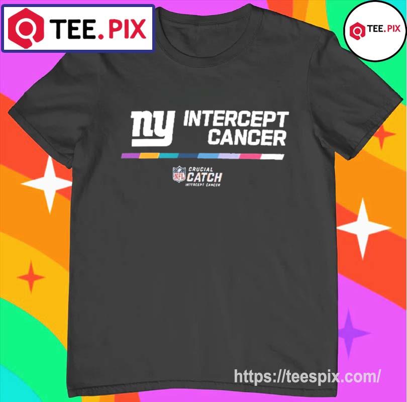 New York Giants intercept cancer crucial catch intercept cancer t-shirt,  hoodie, sweater, long sleeve and tank top