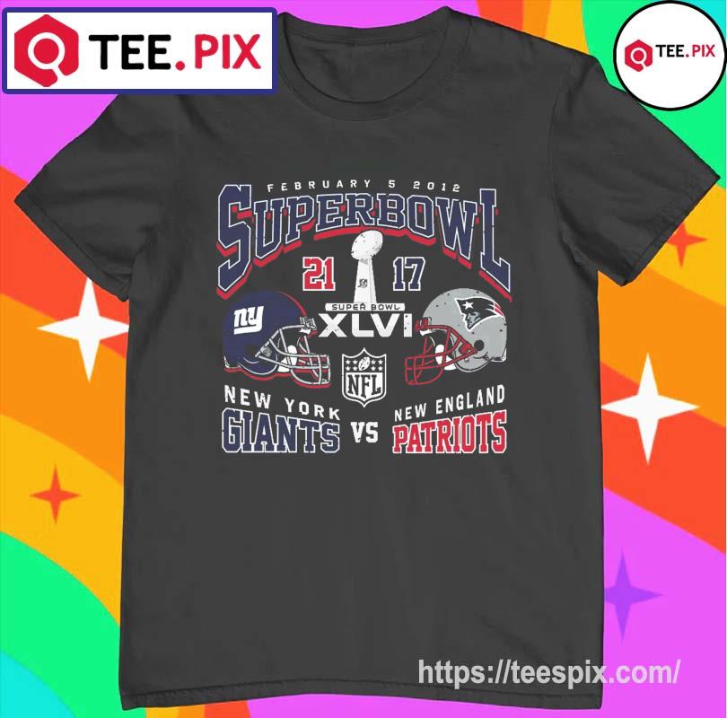 Super Bowl XLVI Giants vs. Patriots 2012 Stonewashed T-Shirt - Teespix -  Store Fashion LLC