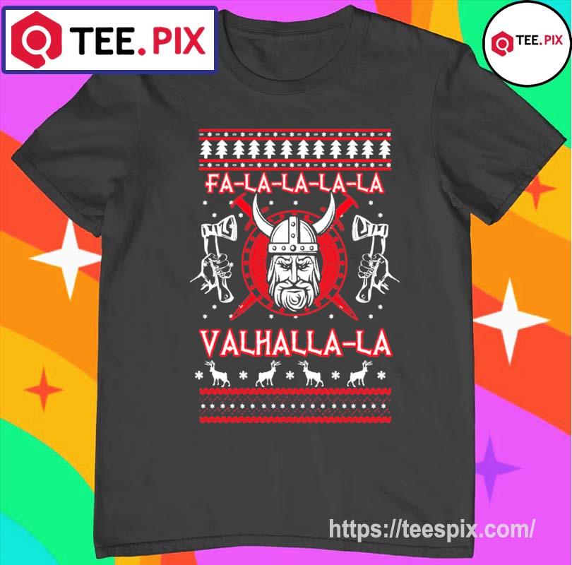 Valhalla Viking Nordic Christmas Pattern Shirt - Teespix - Store Fashion LLC