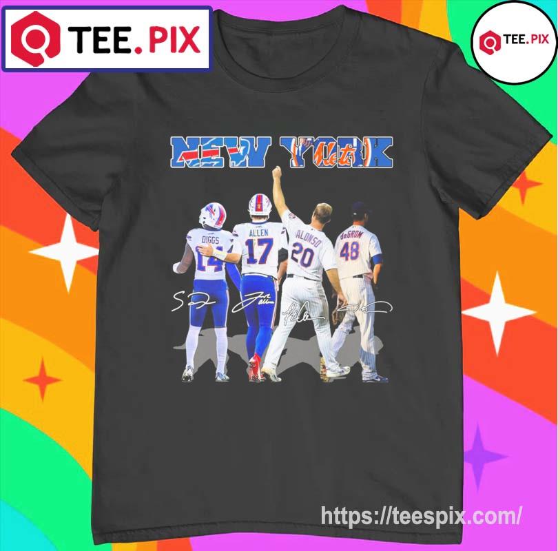 2022 New York Sports Buffalo Bills And New York Mets Signatures shirt