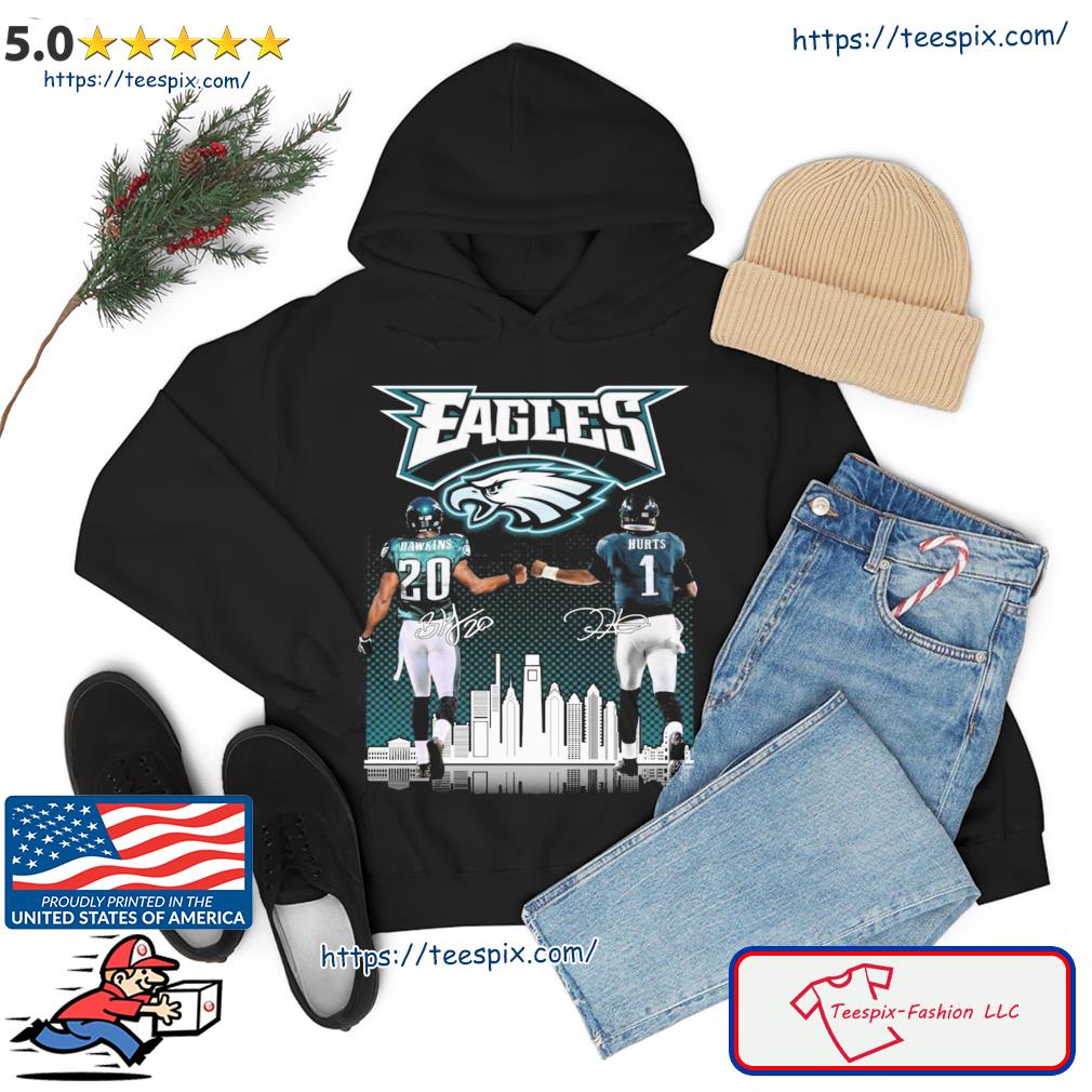 Philadelphia Eagles Brian Dawkins Vs Jalen Hurts Philadelphia City  Signatures Shirt, hoodie, sweater, long sleeve and tank top