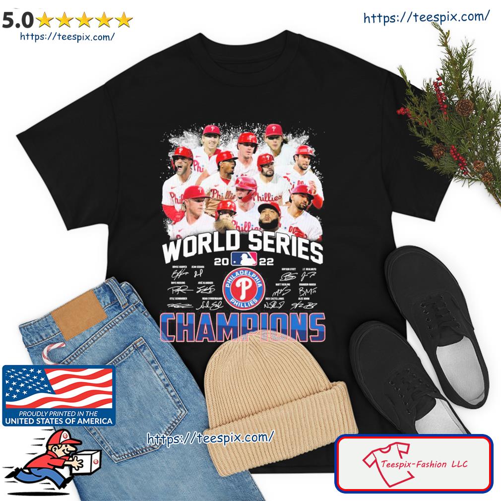 Philadelphia Phillies 2022 World Series Champions Signatures Shirt