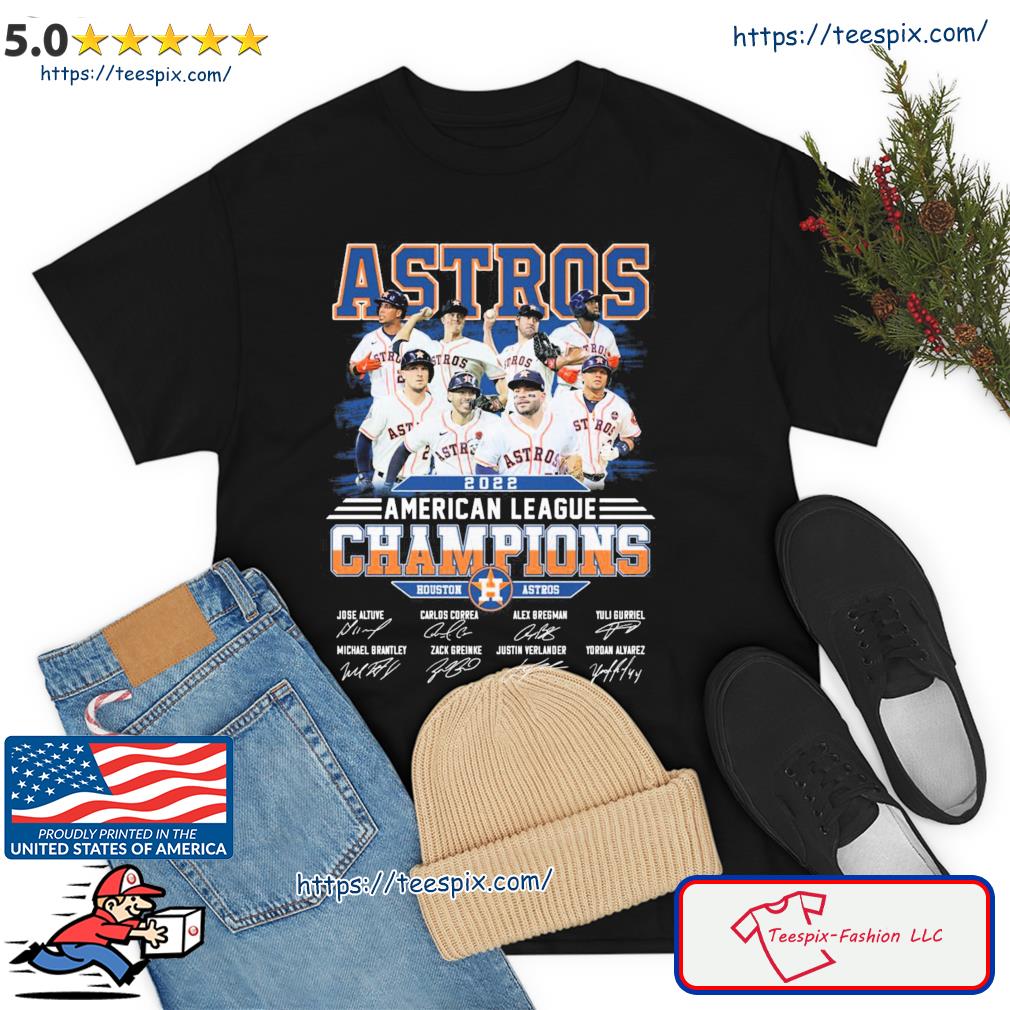 The Astros American League Champions 2022 Houston Astros Team Signatures  Shirt - Teespix - Store Fashion LLC