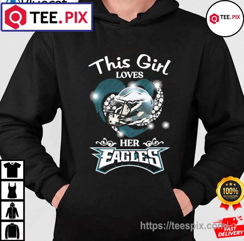 Just a woman who loves her Philadelphia Eagles shirt, hoodie