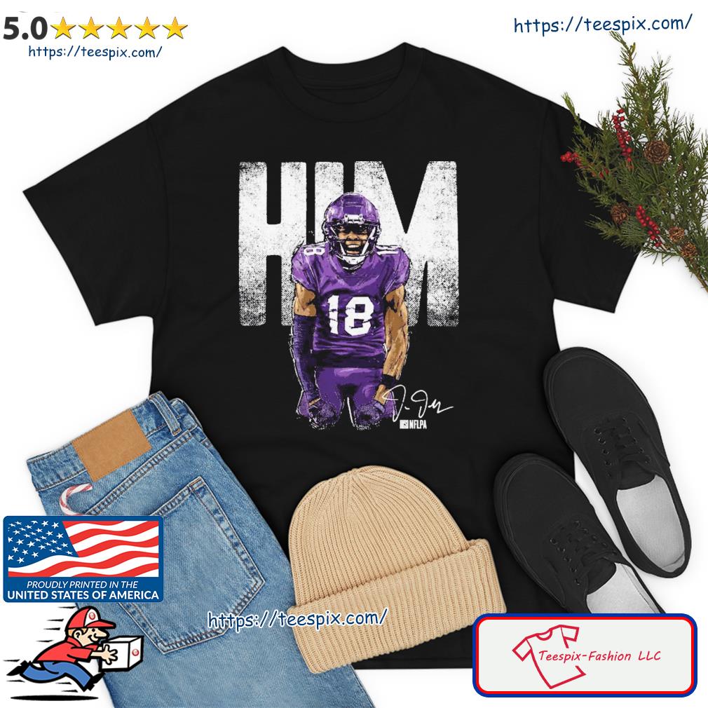 Justin Jefferson Minnesota Him Bold Signature Shirt - Teespix - Store  Fashion LLC