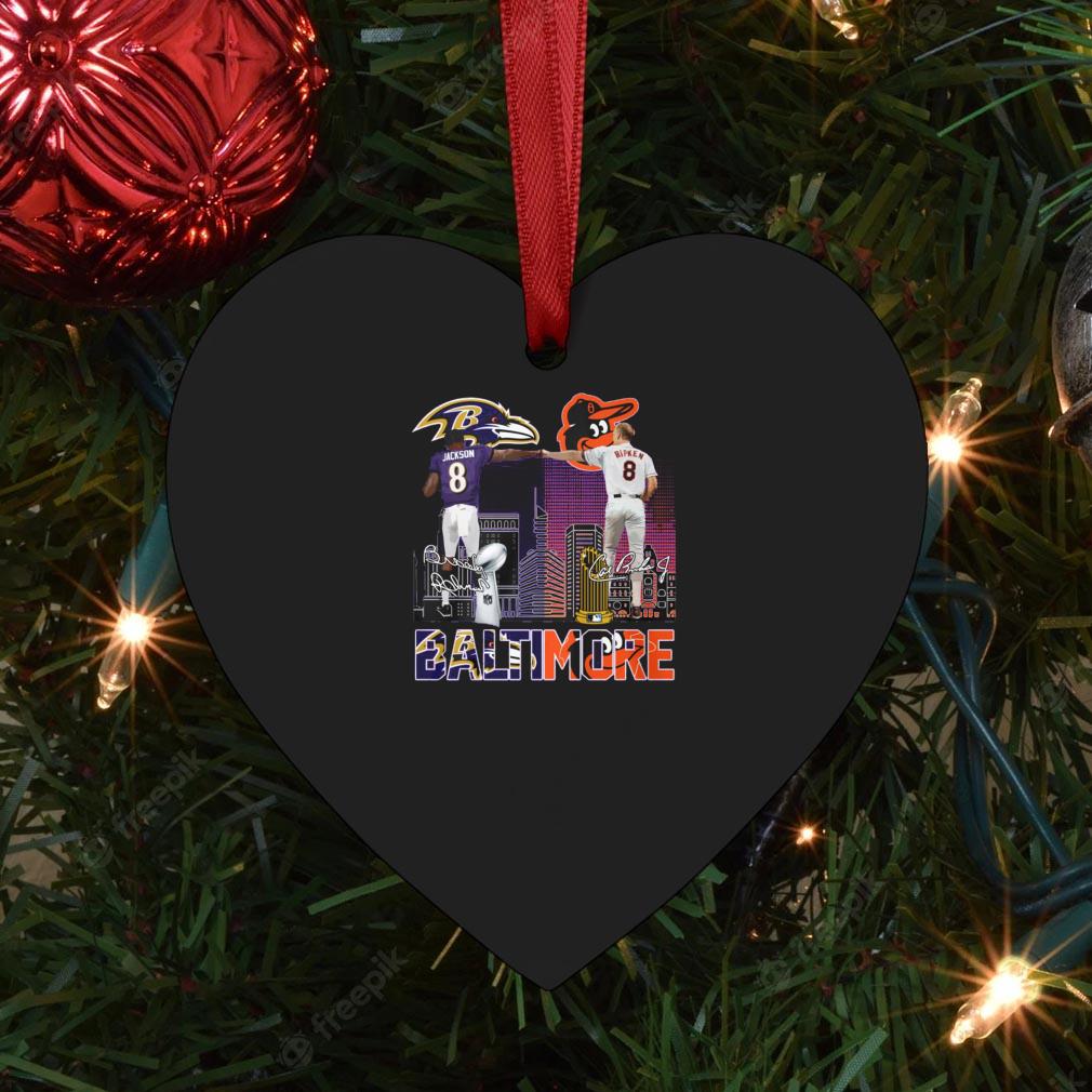 Lamar Jackson And Cal Ripken Jr. Baltimore City Sports Teams Signatures  Ornament Christmas - Teespix - Store Fashion LLC