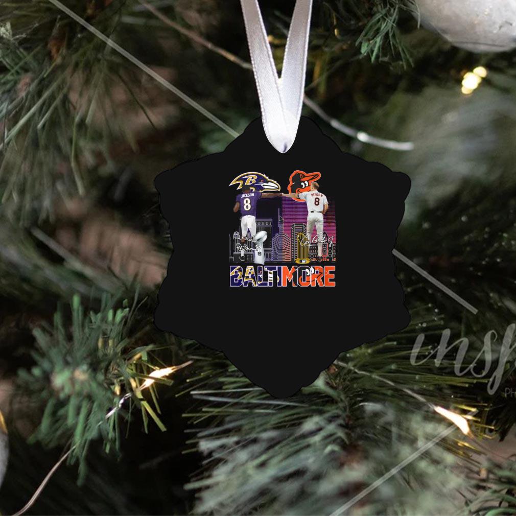 Lamar Jackson And Cal Ripken Jr. Baltimore City Sports Teams Signatures  Ornament Christmas - Teespix - Store Fashion LLC