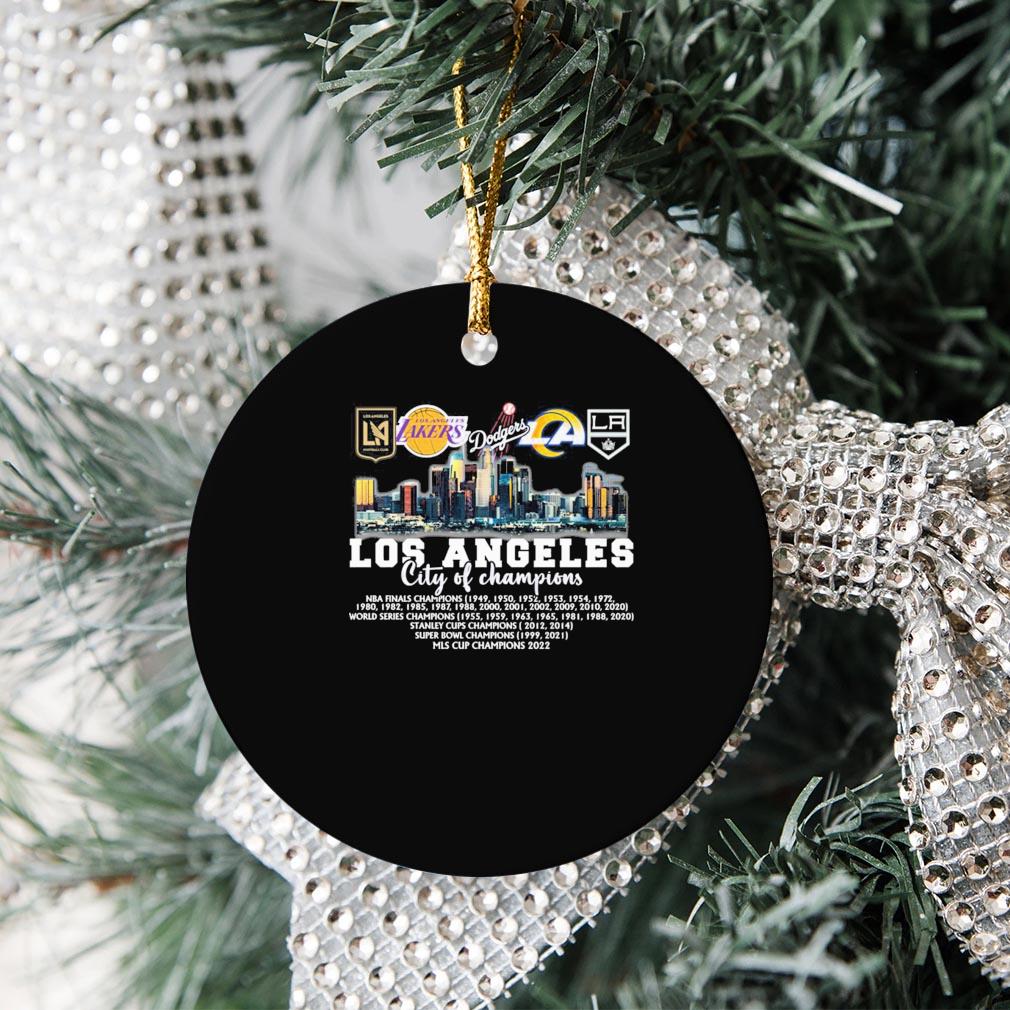 LA Dodgers 2020 World Series Champions Trophy Ornament