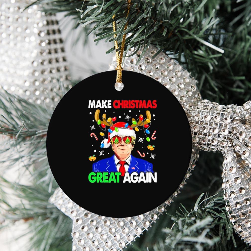 Make Christmas Great Again Funny Trump Santa Ugly Christmas Benelux Shaped  Christmas Ornament Keepsake
