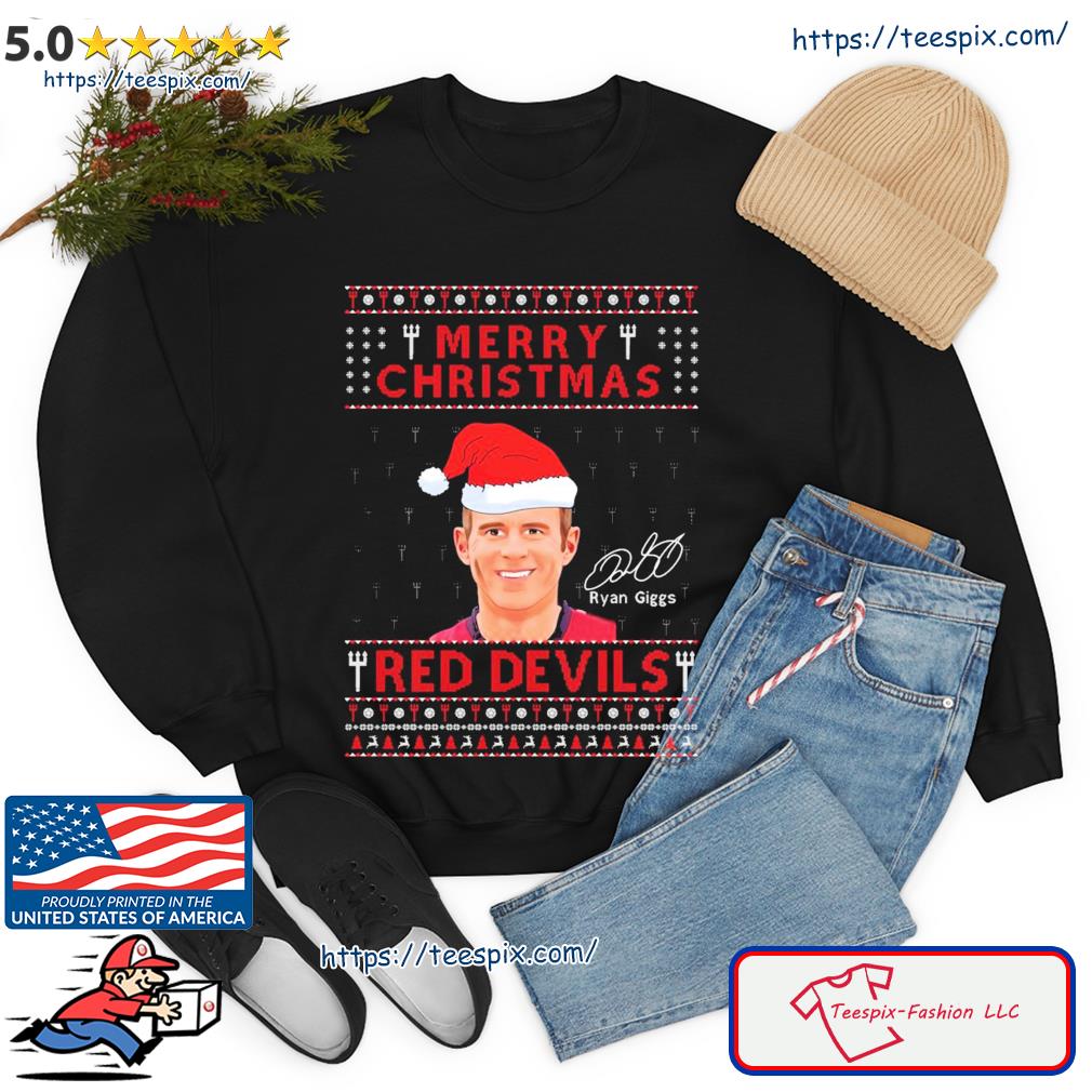 Ryan Giggs Manchester United Merry Christmas Red Devil Unisex Sweatshirt -  Teeruto