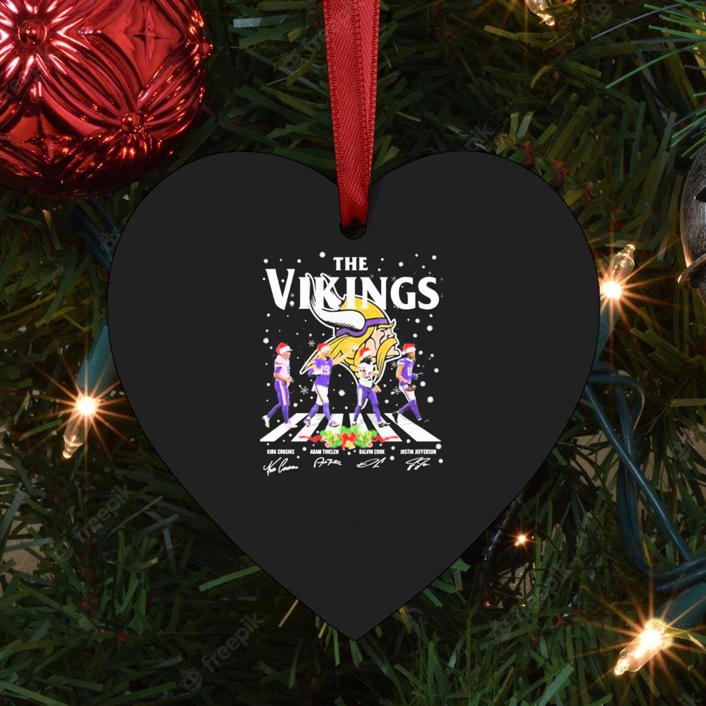 Minnesota Vikings Abbey Road Merry Christmas 2022 Signatures Ornament,  hoodie, sweater, long sleeve and tank top