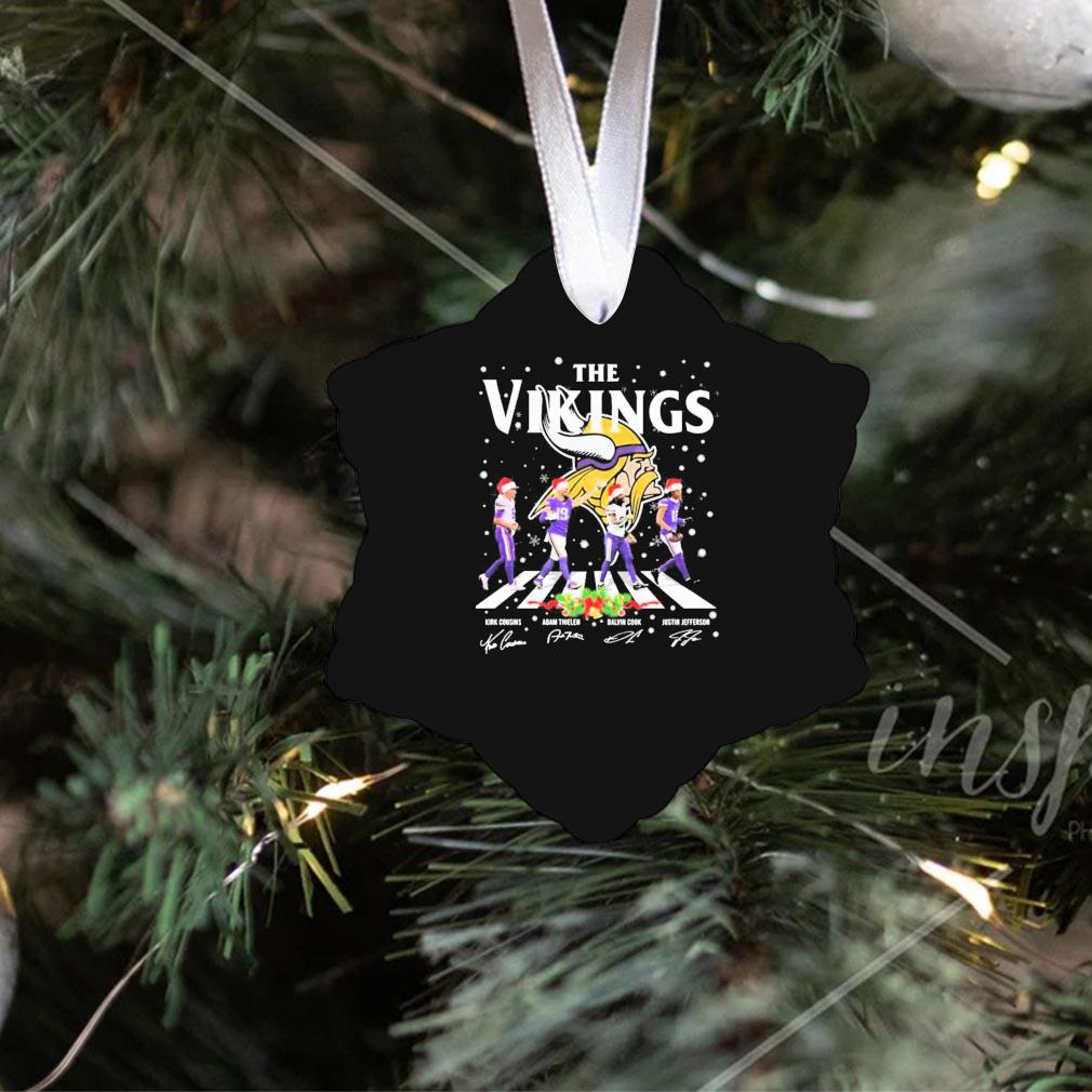The Minnesota Vikings Christmas Team Abbey Road Signatures Ornament  Christmas - Teespix - Store Fashion LLC