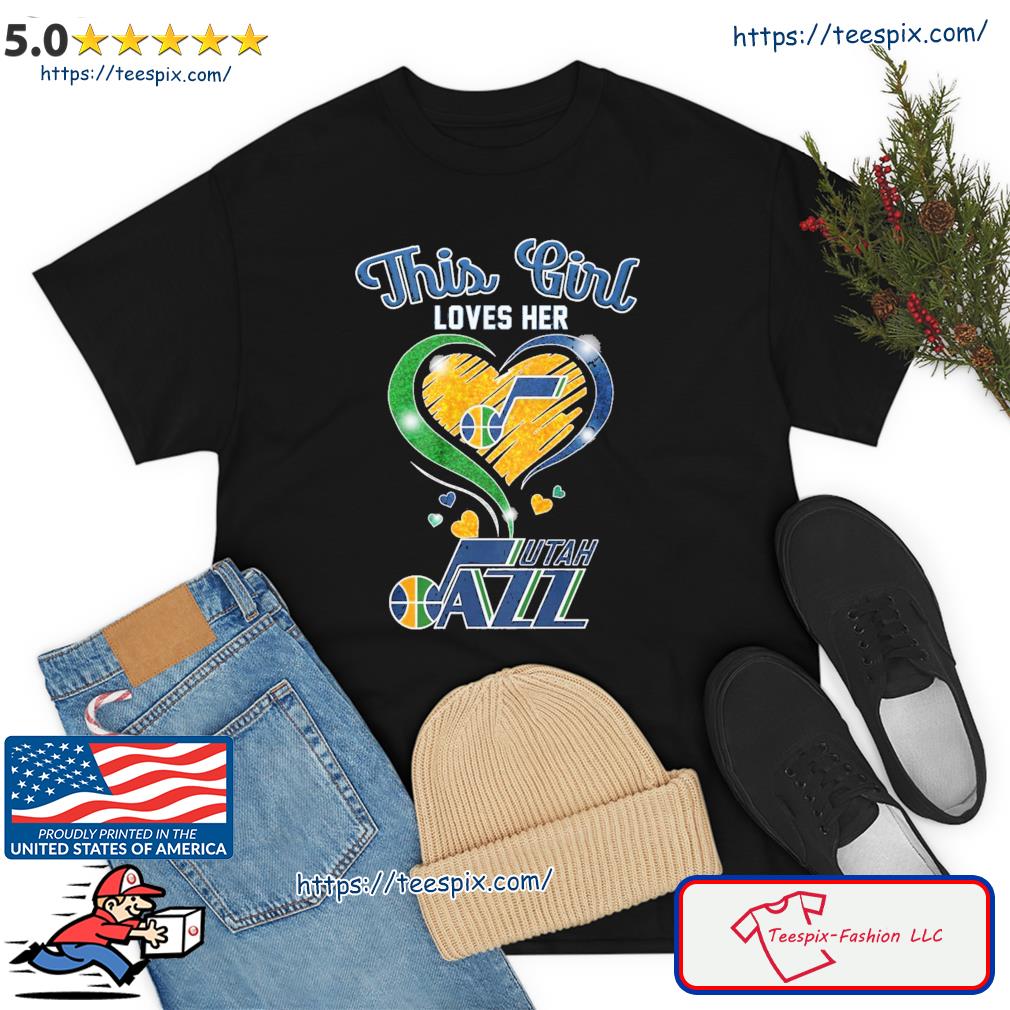 This Girl Loves Her Heart Utah Jazz Shirt - Limotees