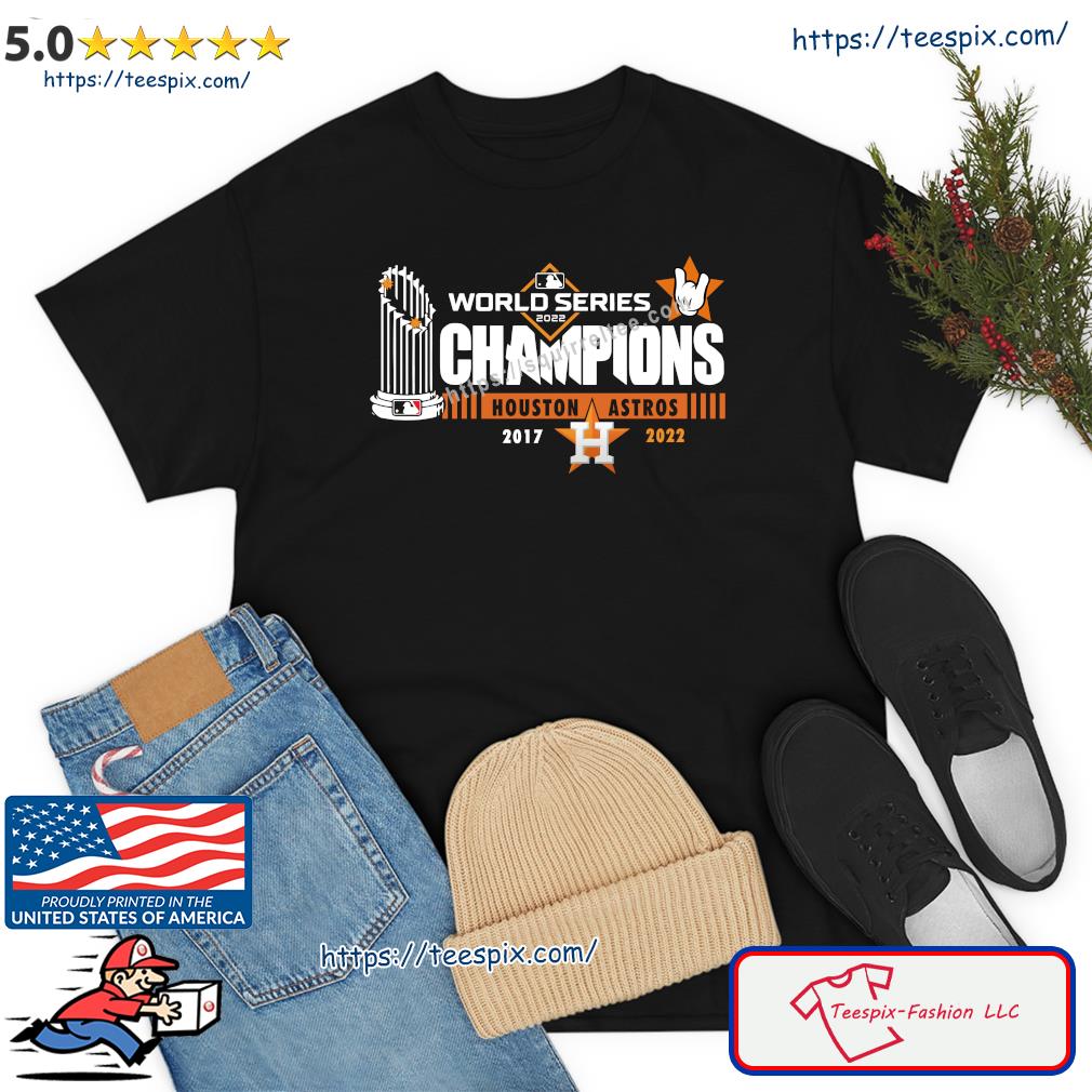 World Series Champions 2022 Houston Astros shirt 2X World Champs 2017, 2022  - Limotees