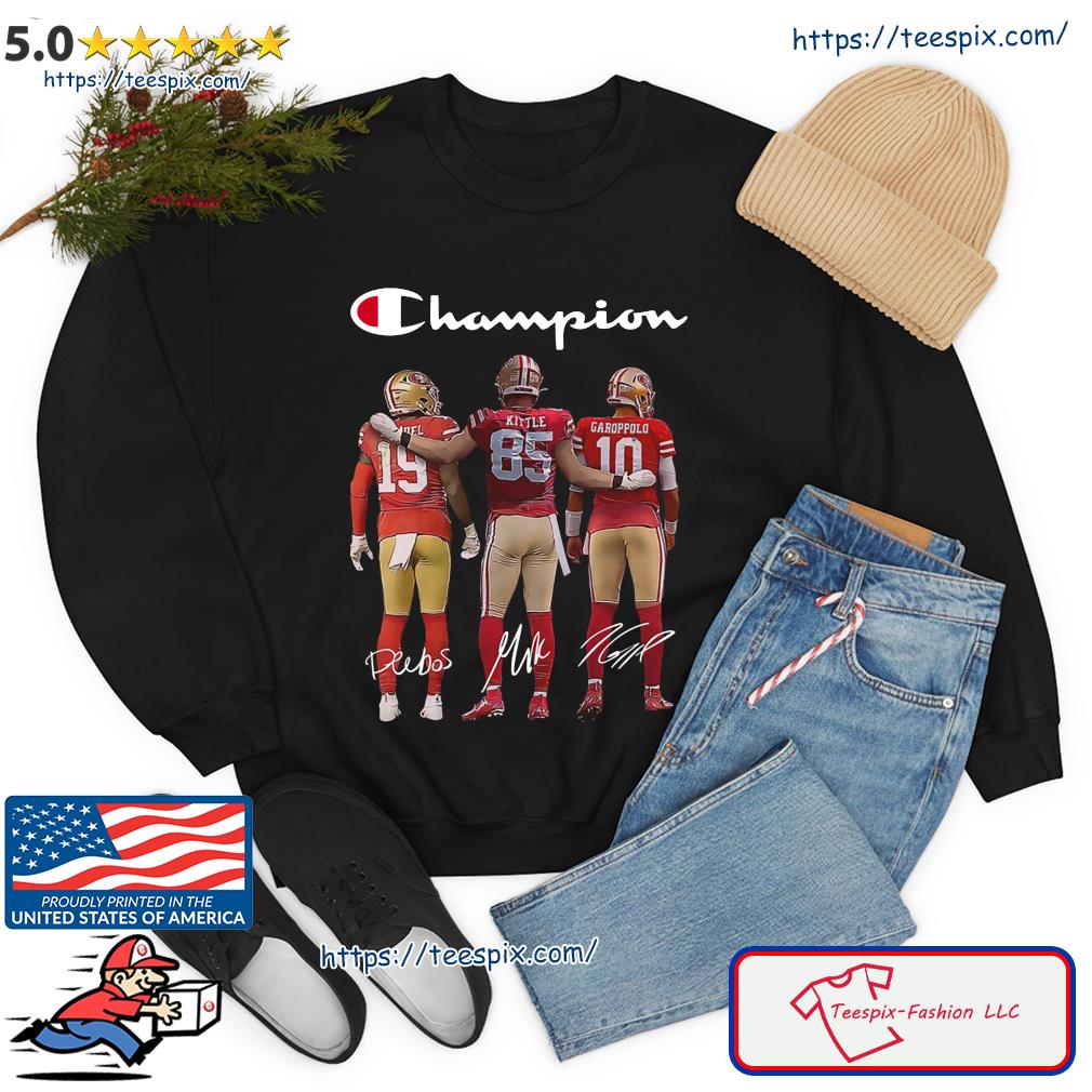 Official jimmy garoppolo and george kittle signatures shirt