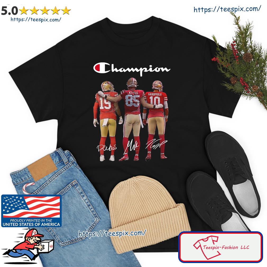 Buy San Francisco 49ers Champion Deebo Samuel George Kittle Jimmy G Shirt  For Free Shipping CUSTOMXMAS LTD