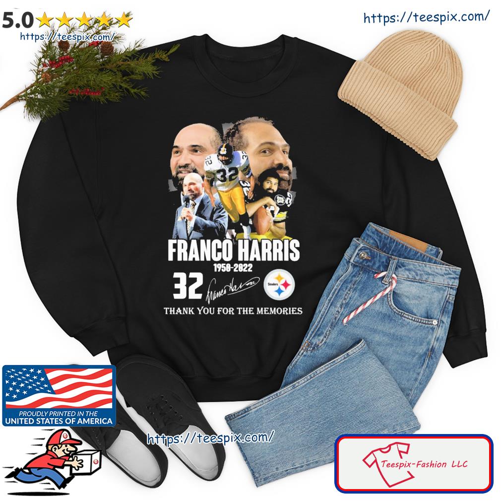 Franco Harris 1950-2022 Thank You For The Memories Signatures Unisex  T-Shirt - REVER LAVIE