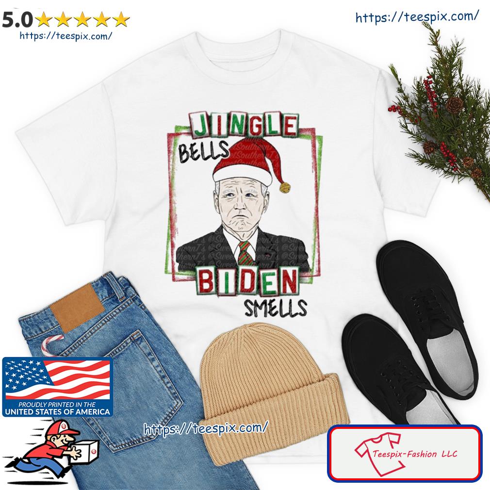 Jingle Bells Biden Smells Joe Biden Happy New Year Merry Christmas USA Shirt