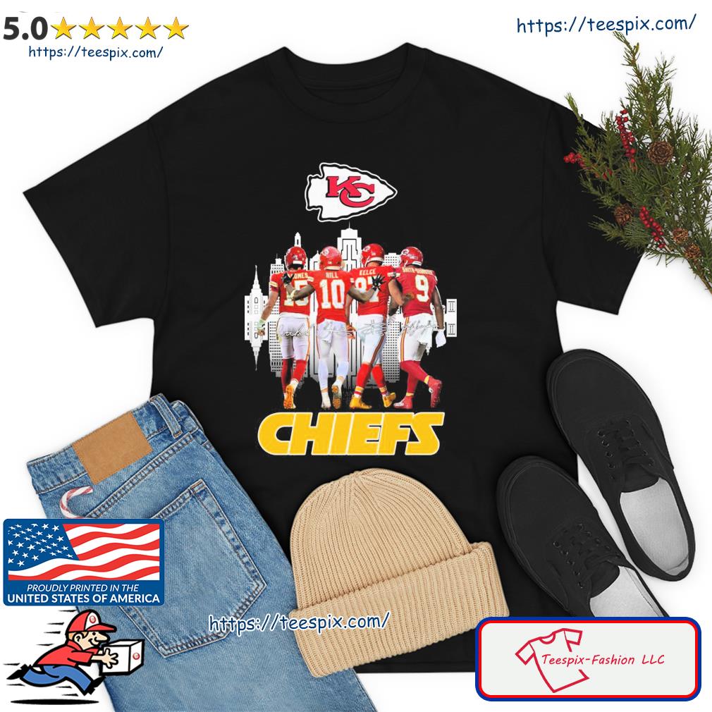 Kansas City Chiefs Mahomes and Hill signatures shirt